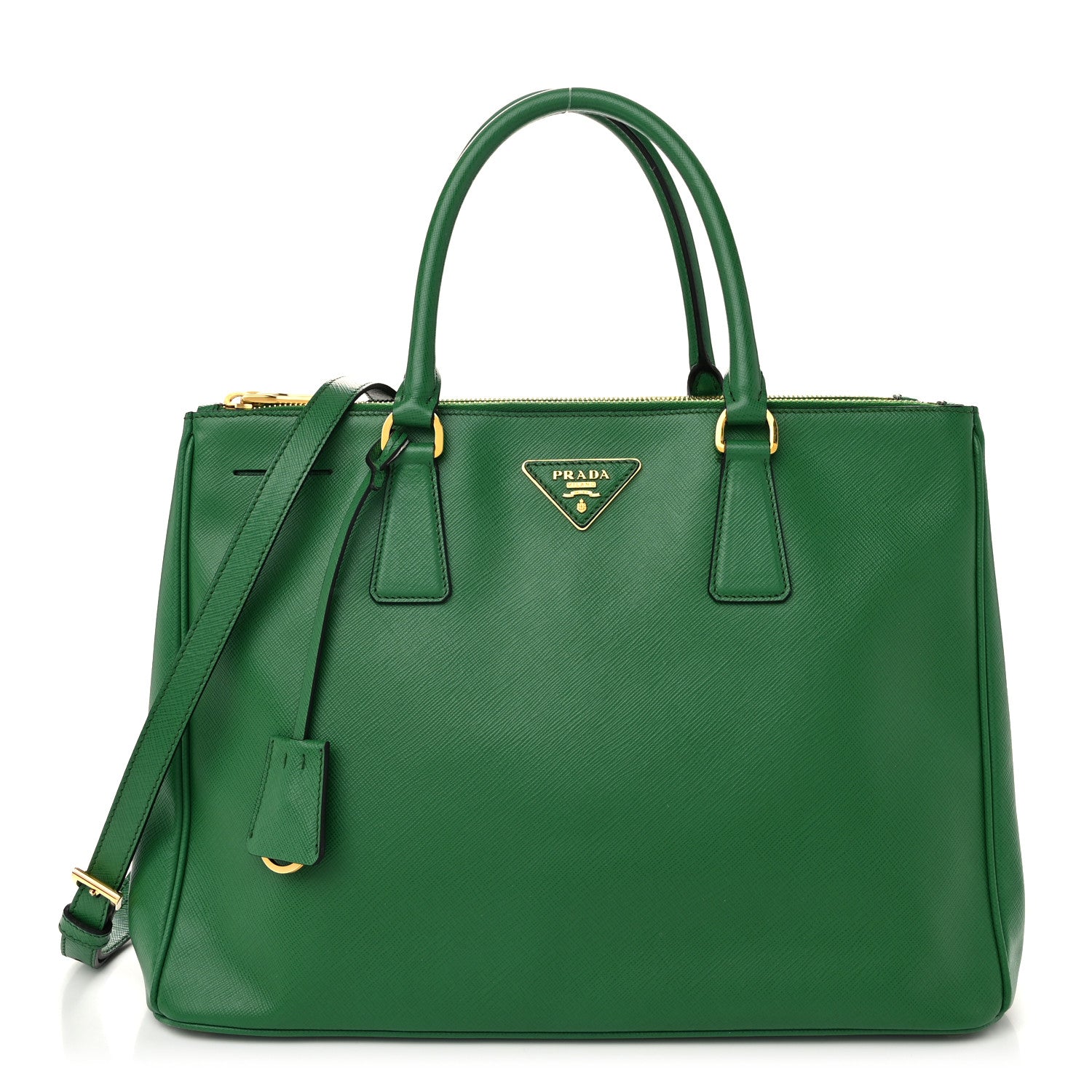 Prada Saffiano Medium Galleria Double Zip Tote Verde 1 of 12