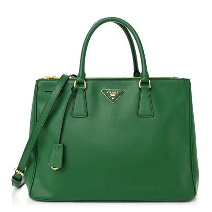 Prada Saffiano Medium Galleria Double Zip Tote Verde 1 of 12