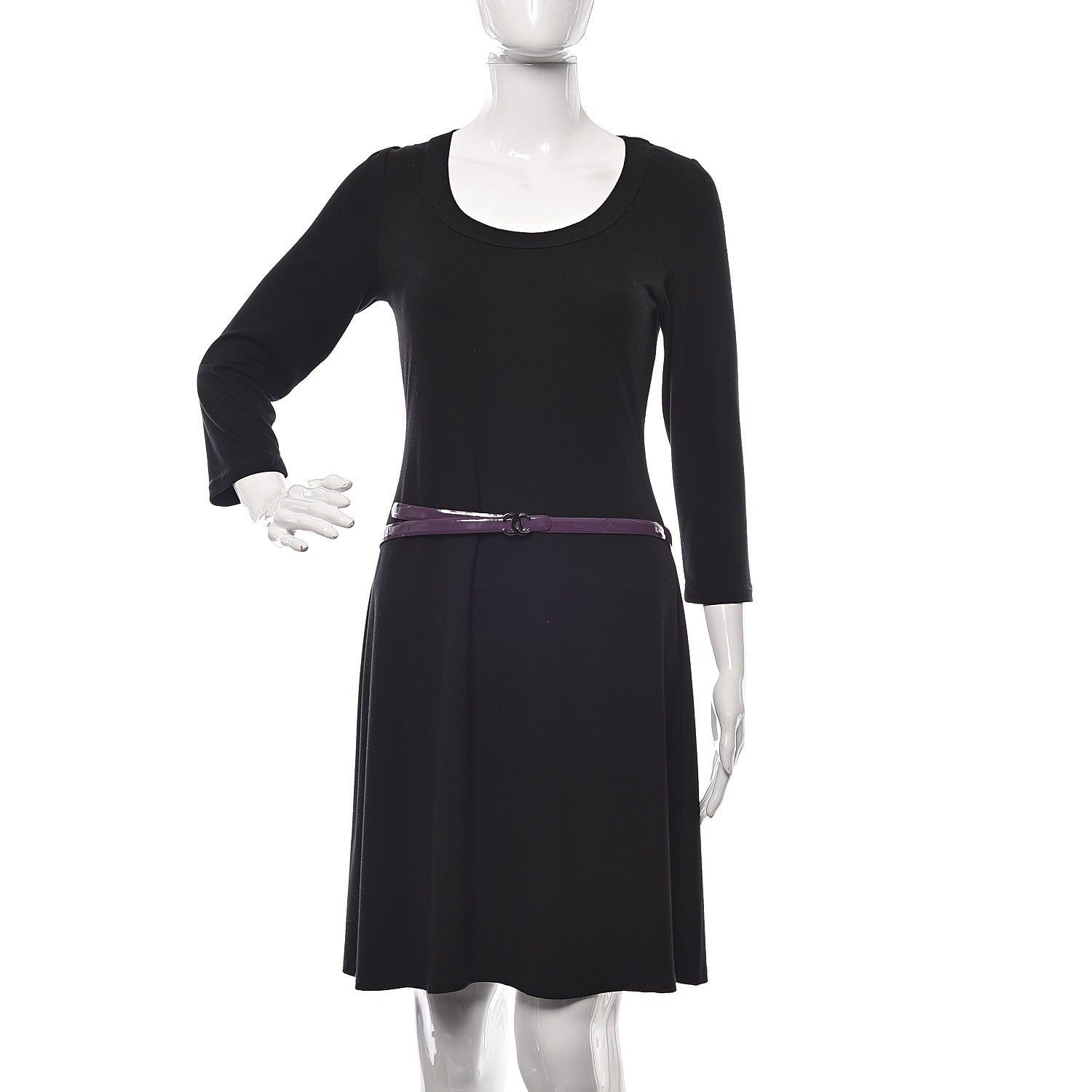 Chanel Patent CC Logo Skinny Belt 90 36 Purple 2 of 9