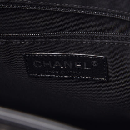 Chanel Glazed Calfskin Boy Tote Black 6 of 11