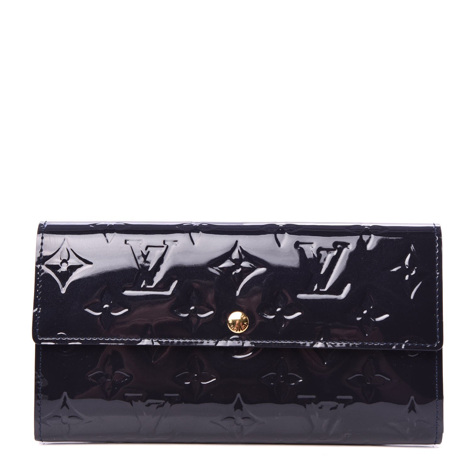 Louis Vuitton Vernis Sarah Wallet Blue Infini 1 of 6