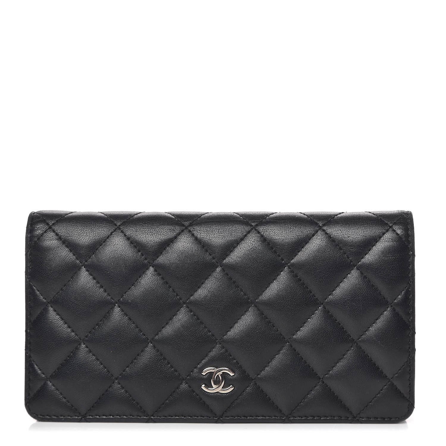 Chanel Lambskin Quilted Yen Wallet Black 1 of 13