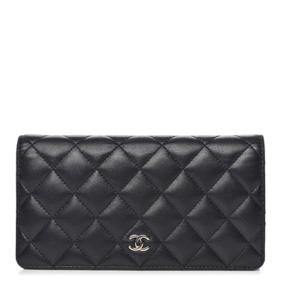 Chanel Lambskin Quilted Yen Wallet Black 1 of 13