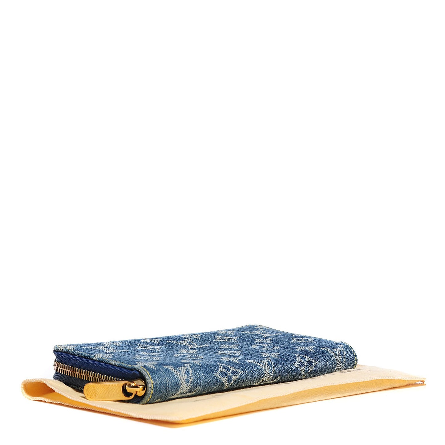 Monogram Denim Zippy Wallet Blue