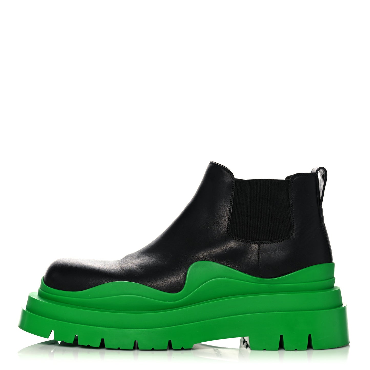 Calfskin Mens The Tire Cropped Chelsea Boots 44 Black Grass