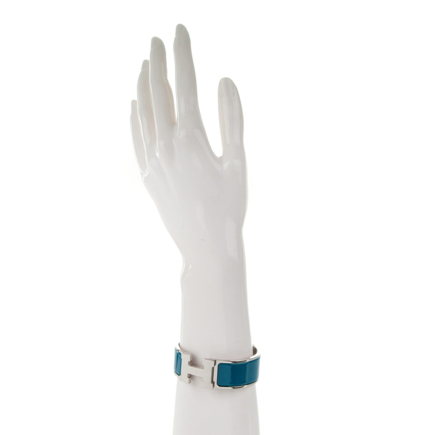 Hermes Enamel Wide Clic Clac H Bracelet PM Bleu Profond 2 of 4