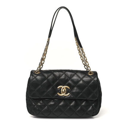 Chanel Calfskin Quilted Retro Chain Flap Black 1 of 11