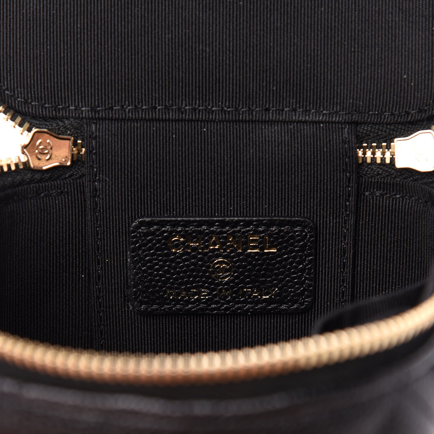 Chanel Caviar Quilted Mini Pearl On Top Vanity Case With Chain Black 6 of 11
