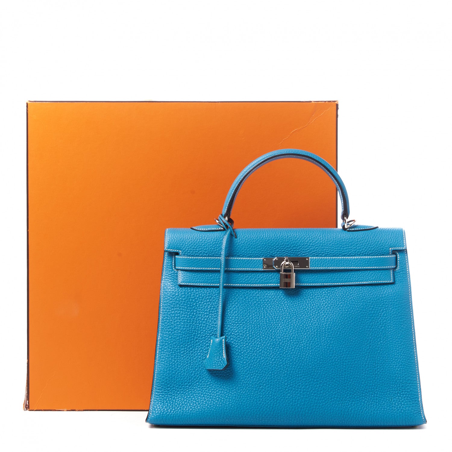 Hermes Togo Kelly Sellier 35 Blue Jean 35 of 35