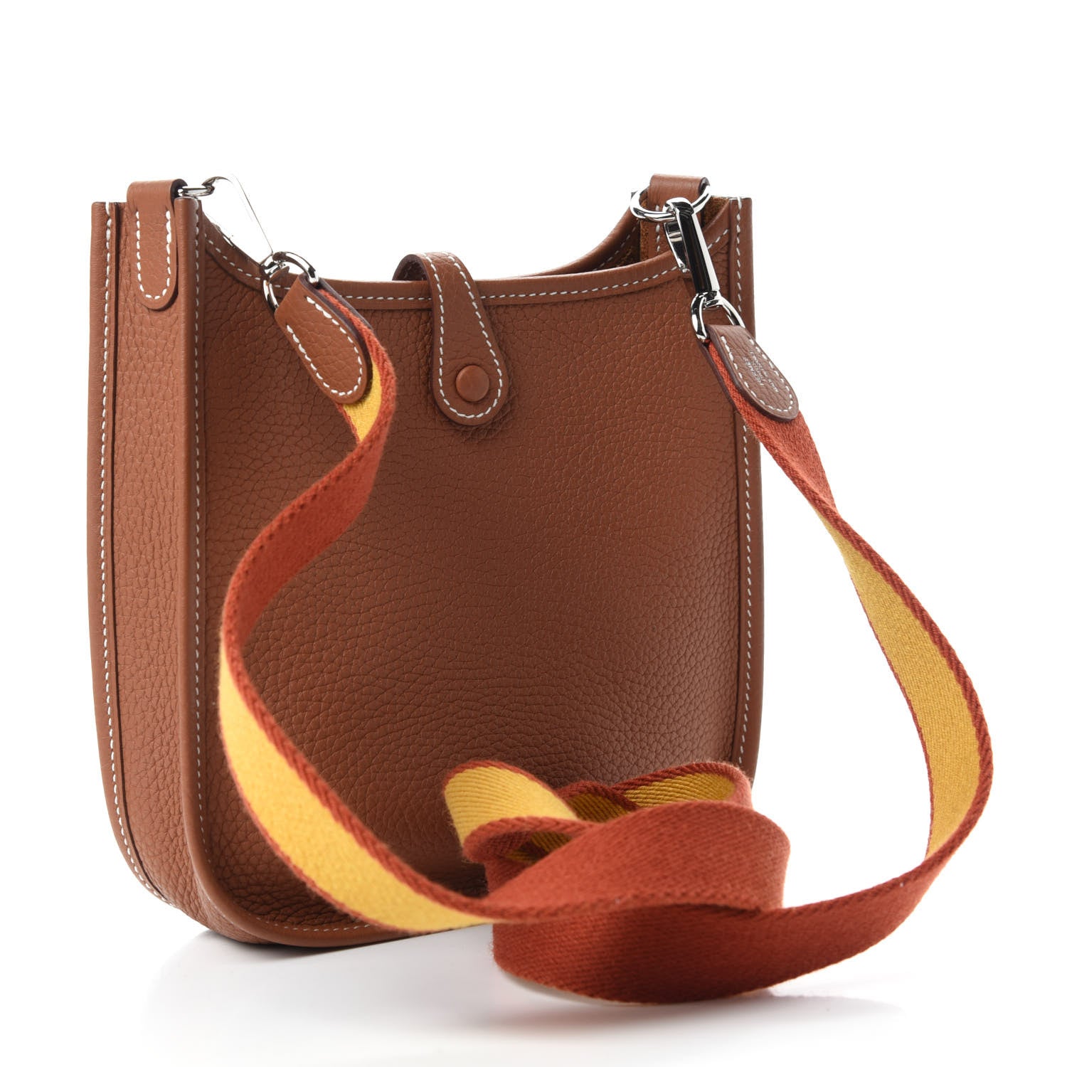 Hermes Taurillon Clemence Amazone Evelyne TPM Gold Jaune Ambre Brique 3 of 10