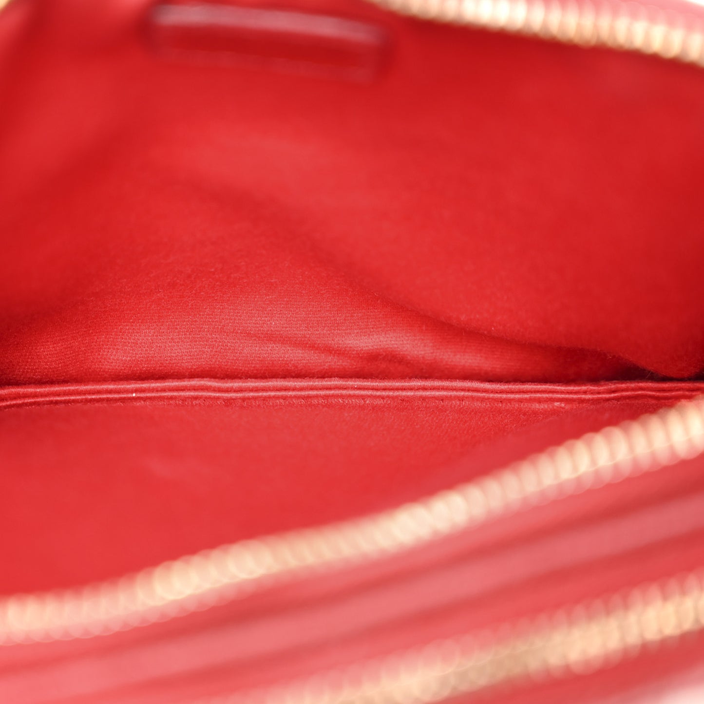 Nappa Matelasse Double Zip Pochette Clutch Rosso