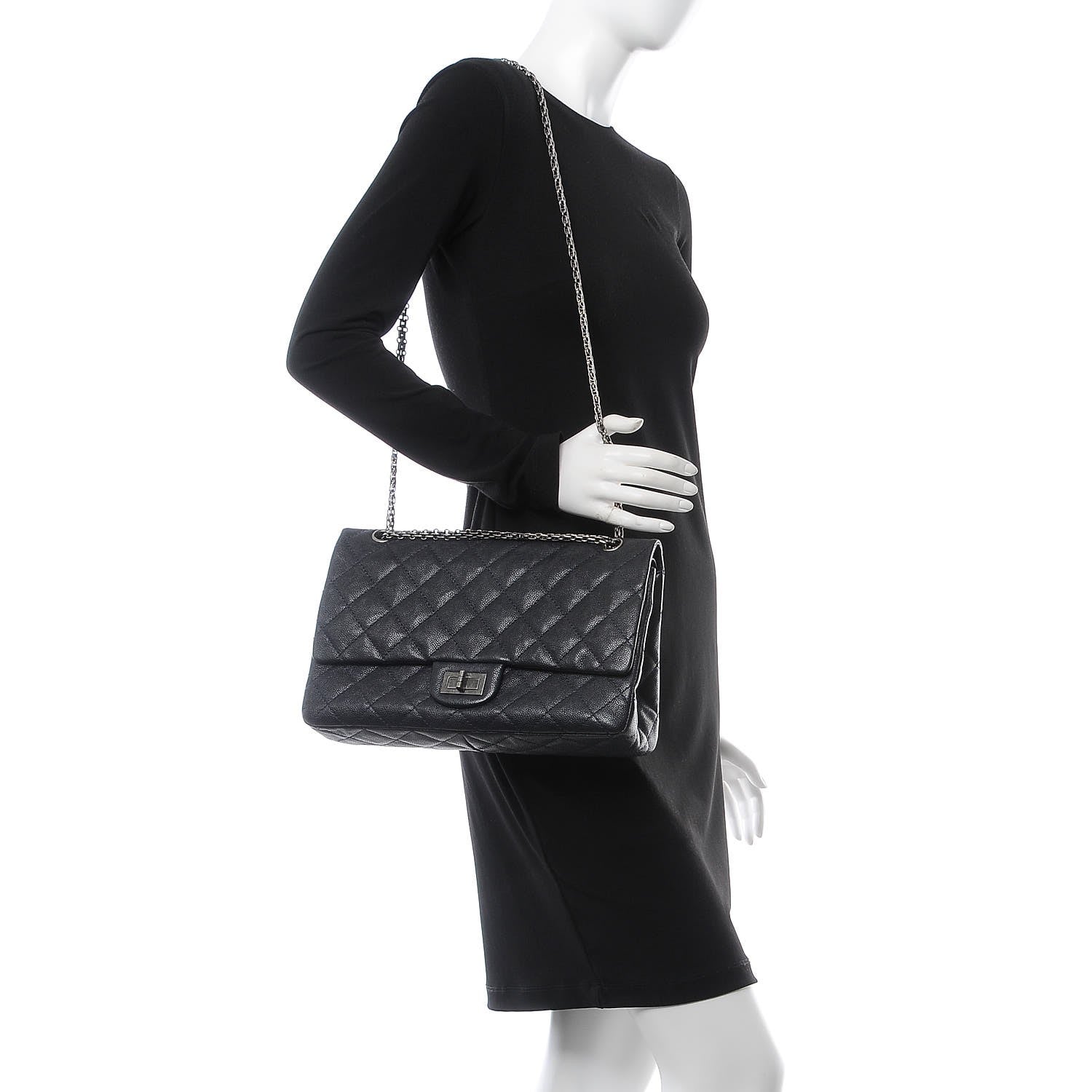 Chanel Caviar Quilted 2.55 Reissue 227 Flap Navy 2 of 8