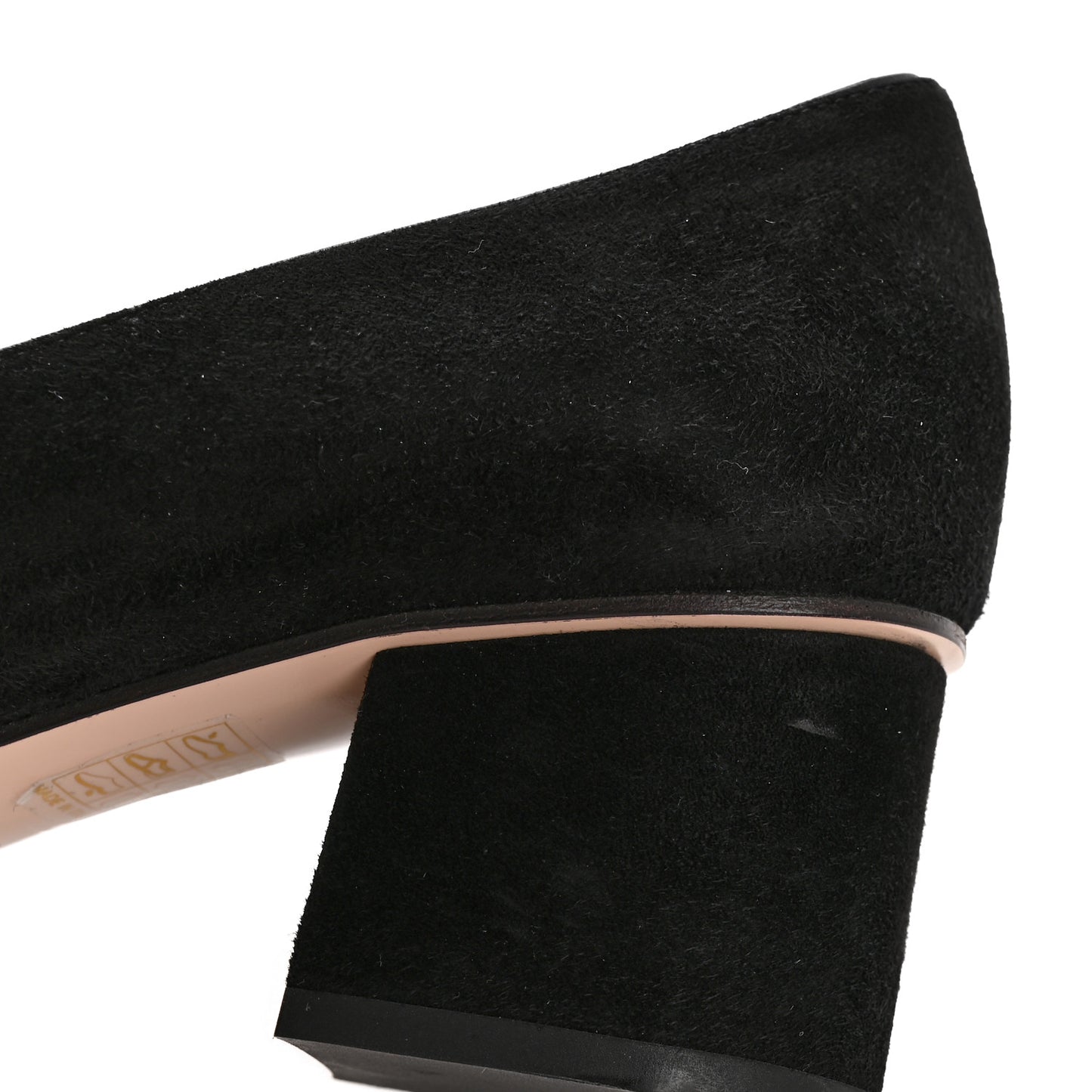 Kid Scamosciato GG Marmont Fringe 50mm Loafer Pumps 37.5 Black
