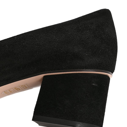 Gucci Kid Scamosciato GG Marmont Fringe 50mm Loafer Pumps 37.5 Black 10 of 11