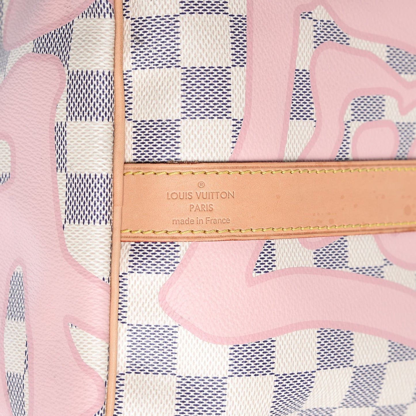 Damier Azur Tahitienne Keepall Bandouliere 50 Rose Ballerine