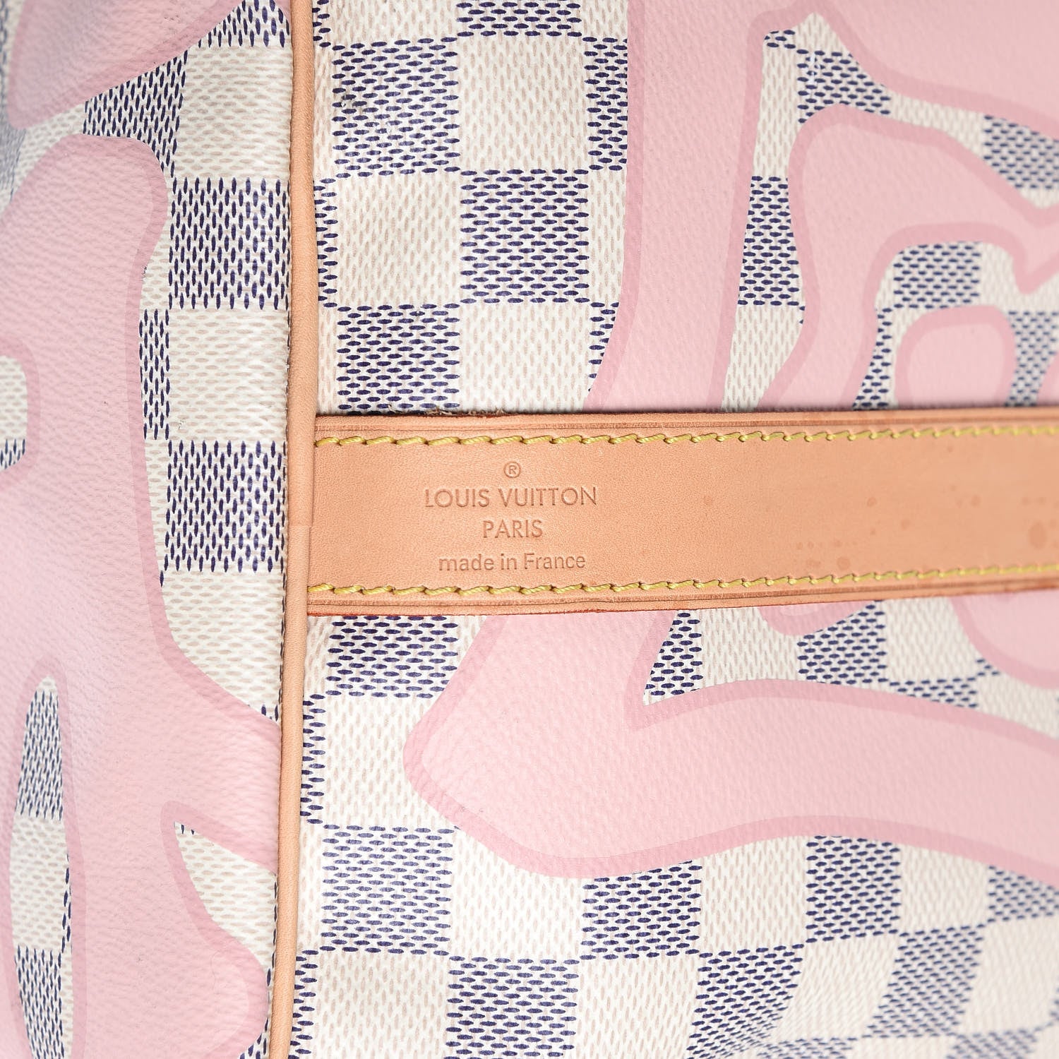 Louis Vuitton Damier Azur Tahitienne Keepall Bandouliere 50 Rose Ballerine 8 of 18