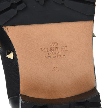 Valentino Garavani Calfskin Rockstud Beatle Chelsea 20mm Ankle Boots 41 Black 6 of 9