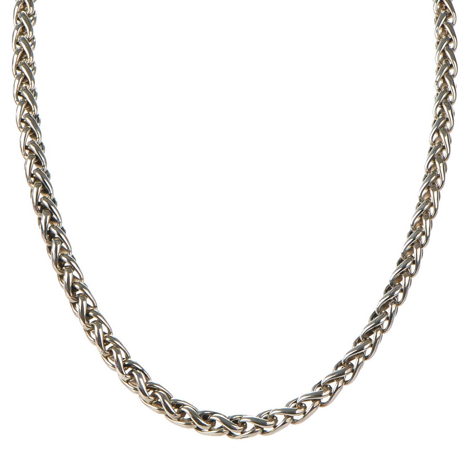 David Yurman Sterling Silver 14K Yellow Gold 6mm Wheat Chain Necklace 1 of 5