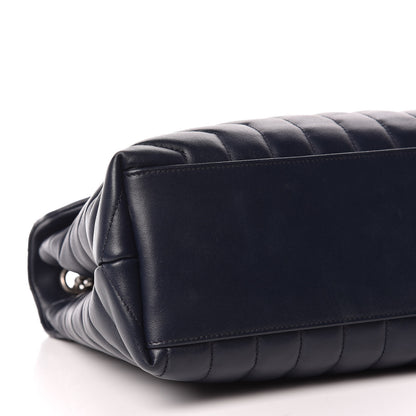 Saint Laurent Calfskin Y Quilted Monogram Medium Loulou Chain Satchel Medium Blue 5 of 14