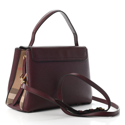 Burberry Derby Calfskin House Check Small Camberley Mahogany Red 3 of 8