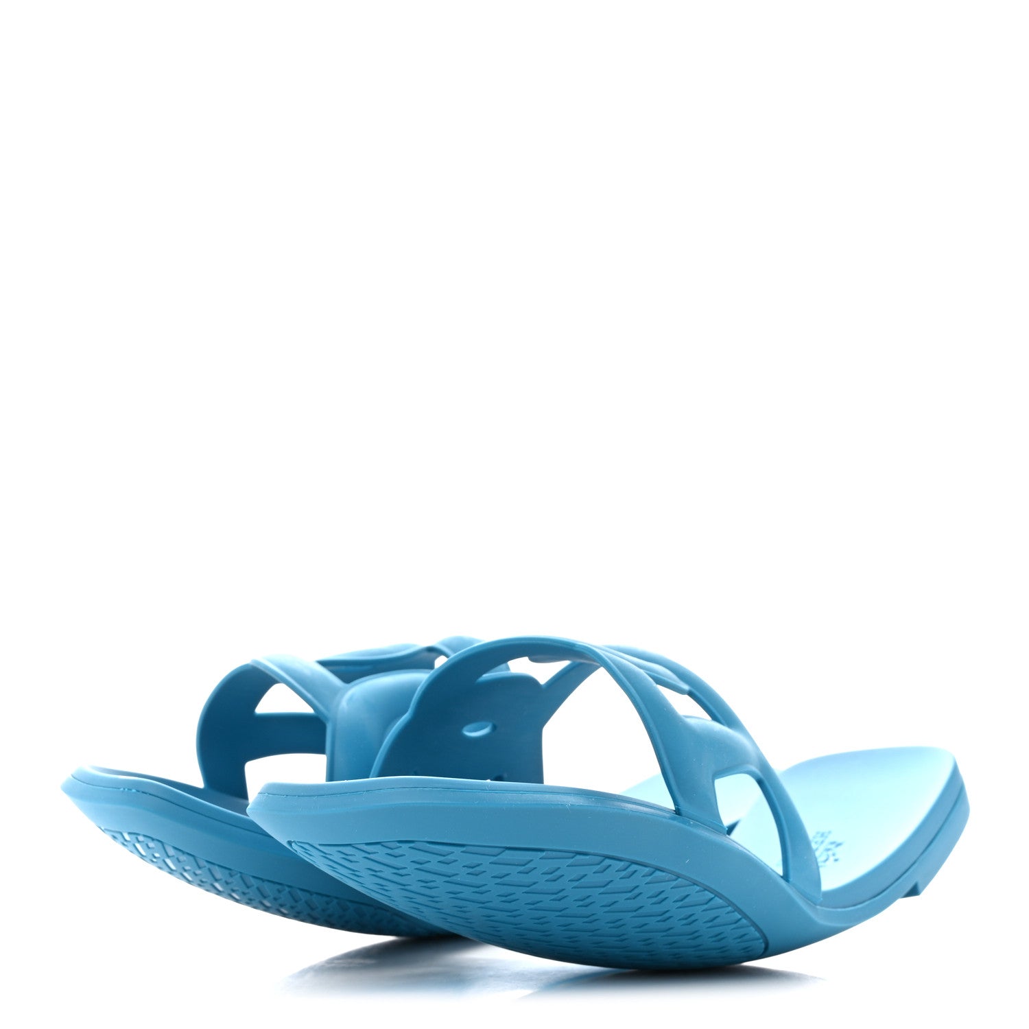 Hermes Rubber Aloha Sandals 38 Bleu Vif 4 of 9