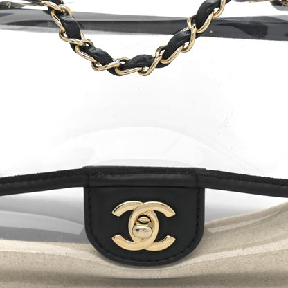 Chanel Lambskin PVC Sand By The Sea Flap With Pearl Strap Black 9 of 9
