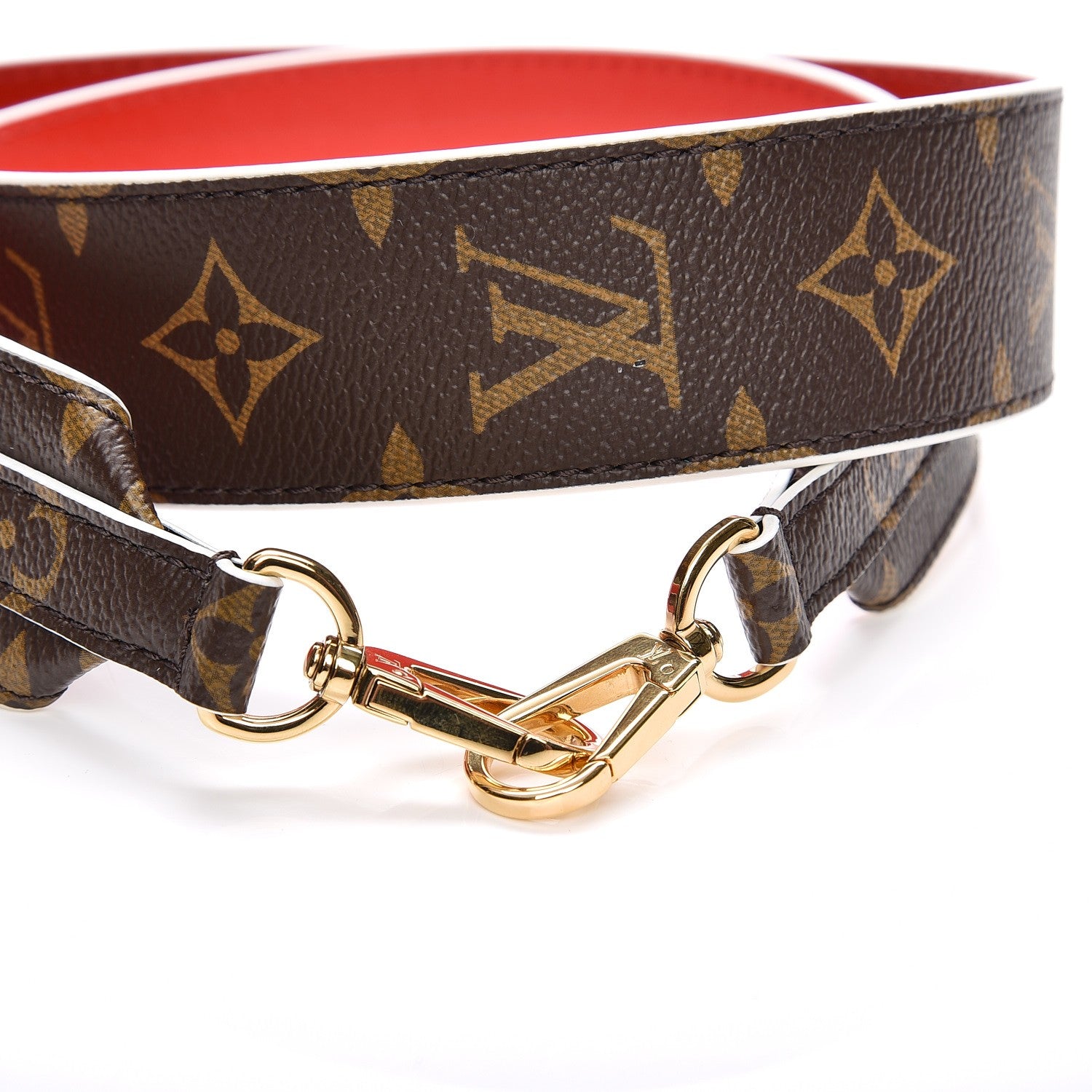 Louis Vuitton Monogram Bandouliere Shoulder Strap Red 4 of 6