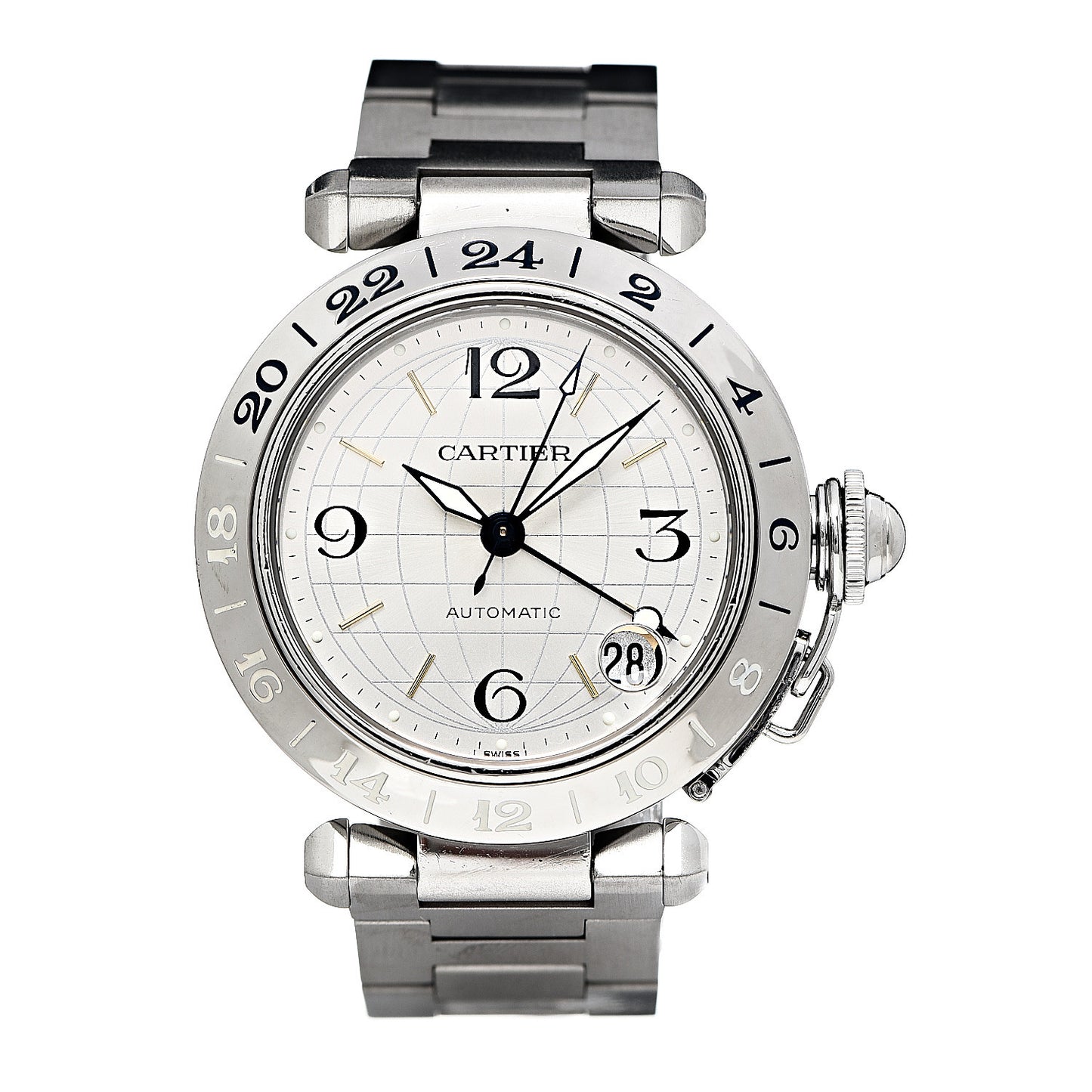 Stainless Steel 35mm Pasha GMT Automatic Watch
