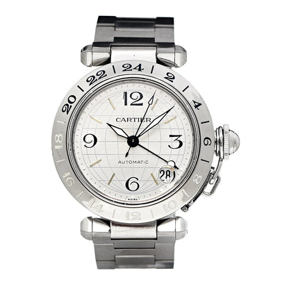 Cartier Stainless Steel 35mm Pasha GMT Automatic Watch 1 of 5