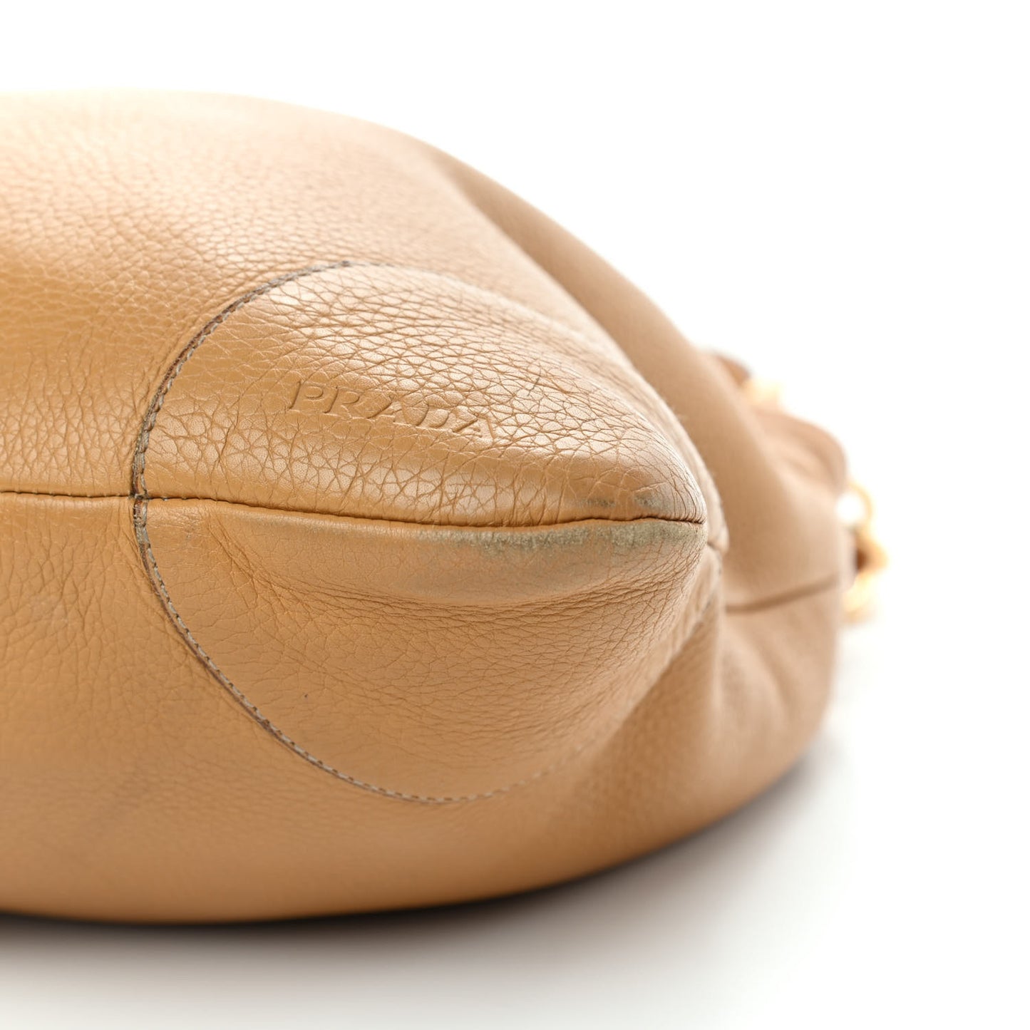 Vitello Daino Chain Shoulder Bag Cuoio