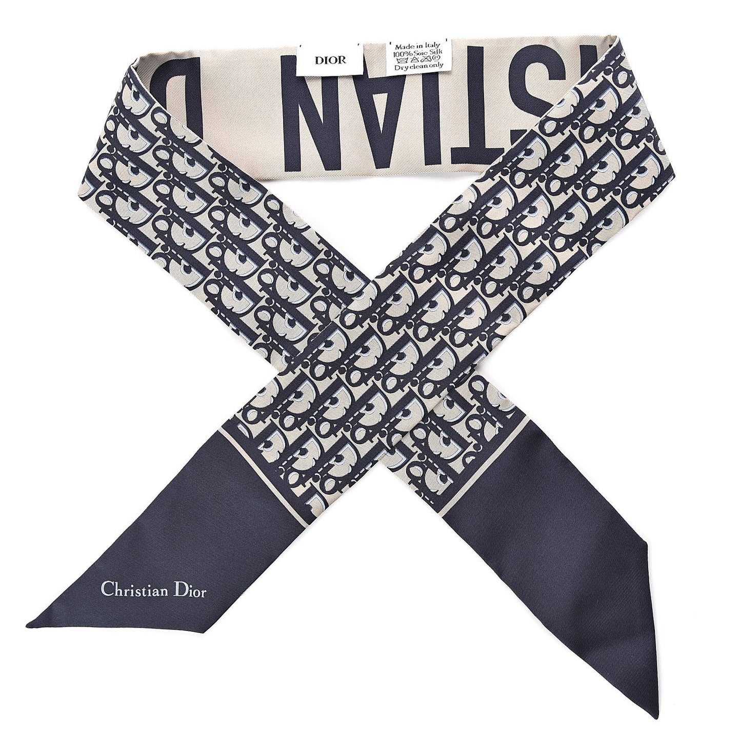 Silk Oblique Mitzah Scarf Blue