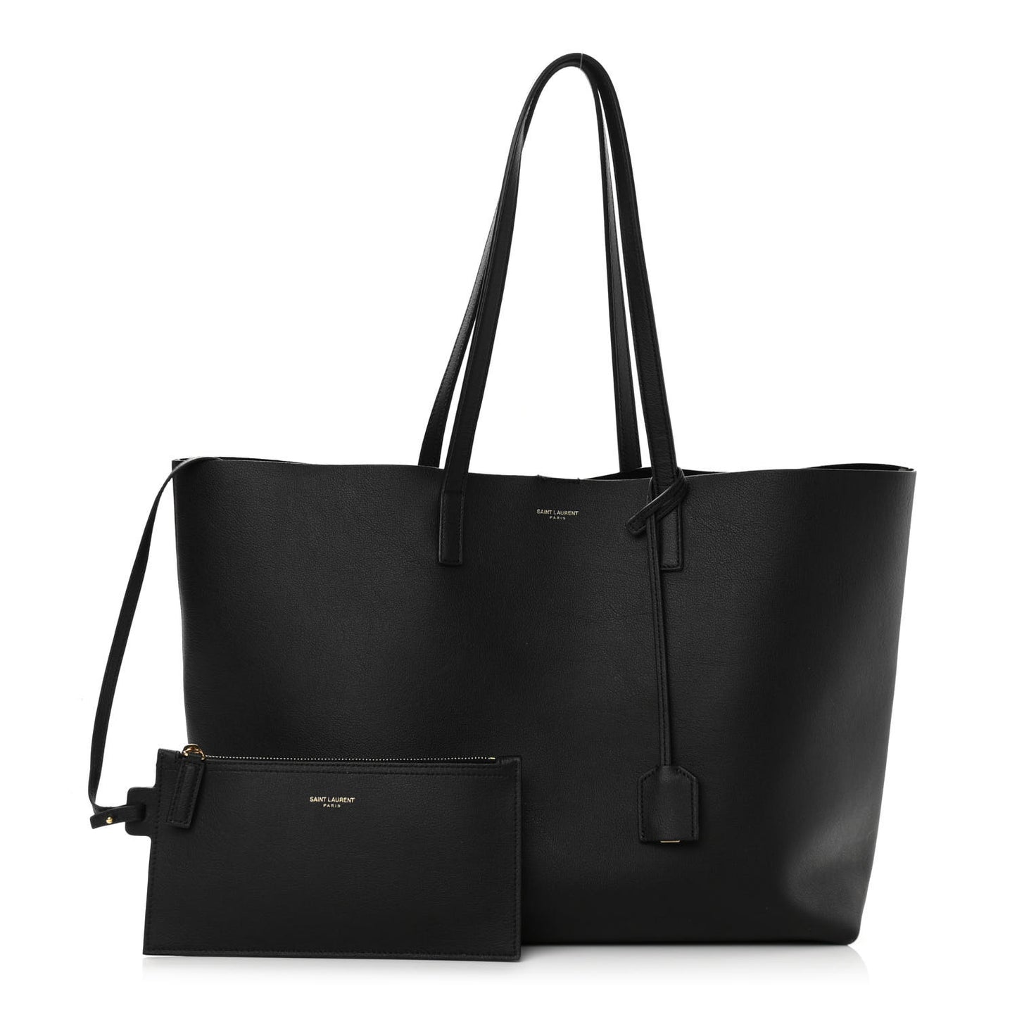 Calfskin Large Shopping Tote Black