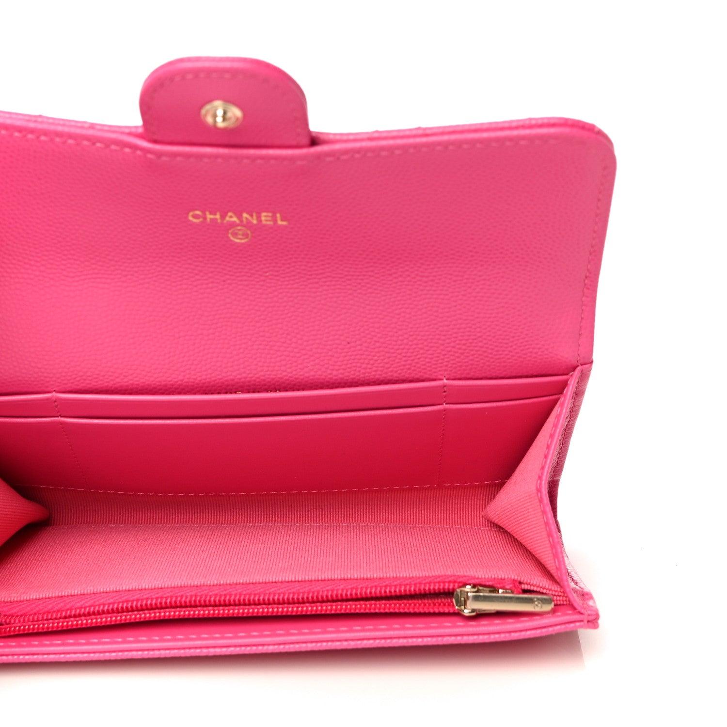 Chanel Caviar Quilted Medium Flap Wallet Dark Pink 5 of 12