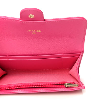 Chanel Caviar Quilted Medium Flap Wallet Dark Pink 5 of 12