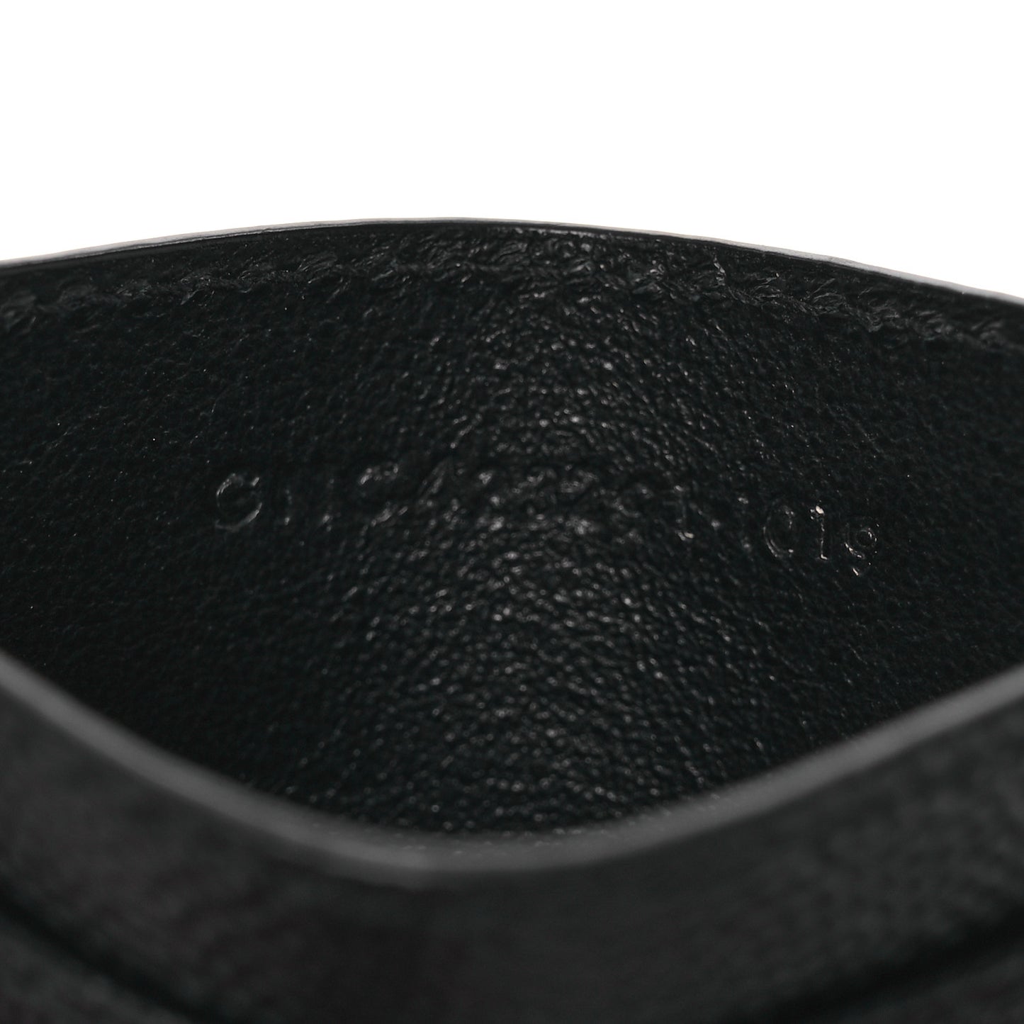 Grain De Poudre Matelasse Chevron Monogram Credit Card Case Black