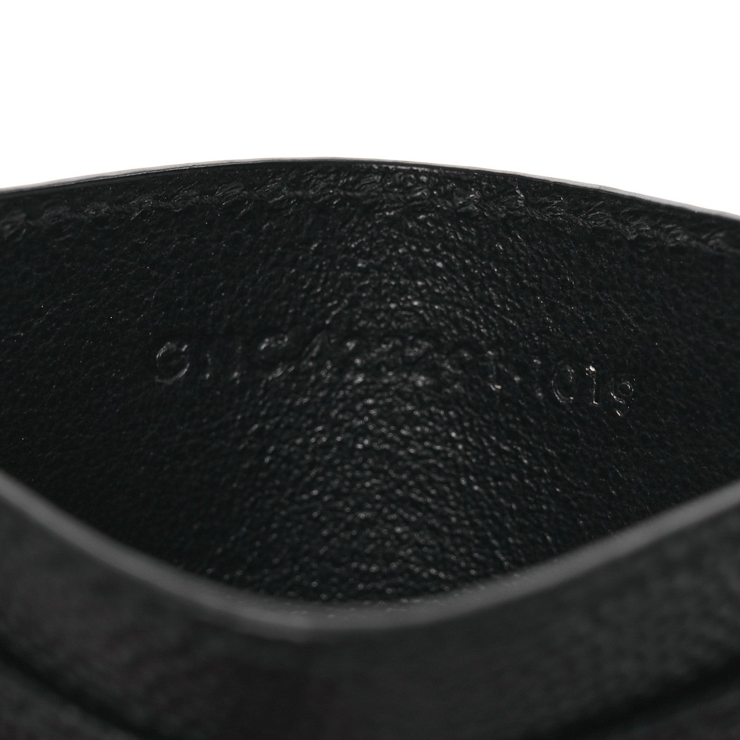 Saint Laurent Grain De Poudre Matelasse Chevron Monogram Credit Card Case Black 9 of 12