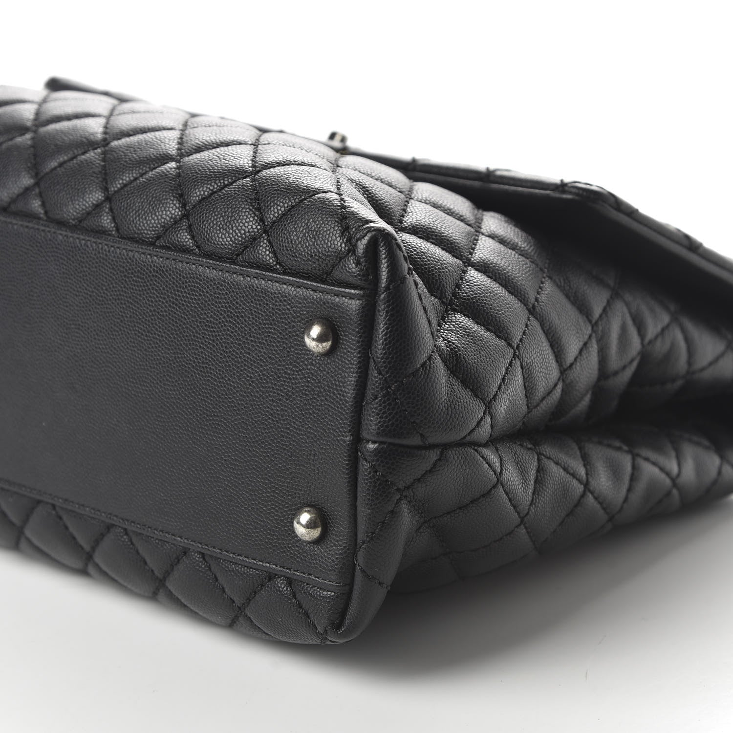 Chanel Caviar Quilted Large Coco Handle Flap Black 7 of 10