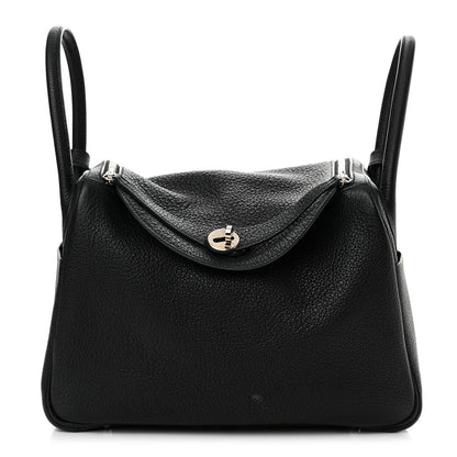 Hermes Taurillon Clemence Lindy 30 Black 1 of 16