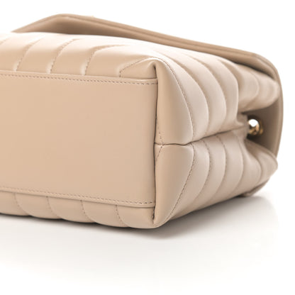 Saint Laurent Calfskin Y Quilted Monogram Small Loulou Chain Satchel Dark Beige 10 of 10