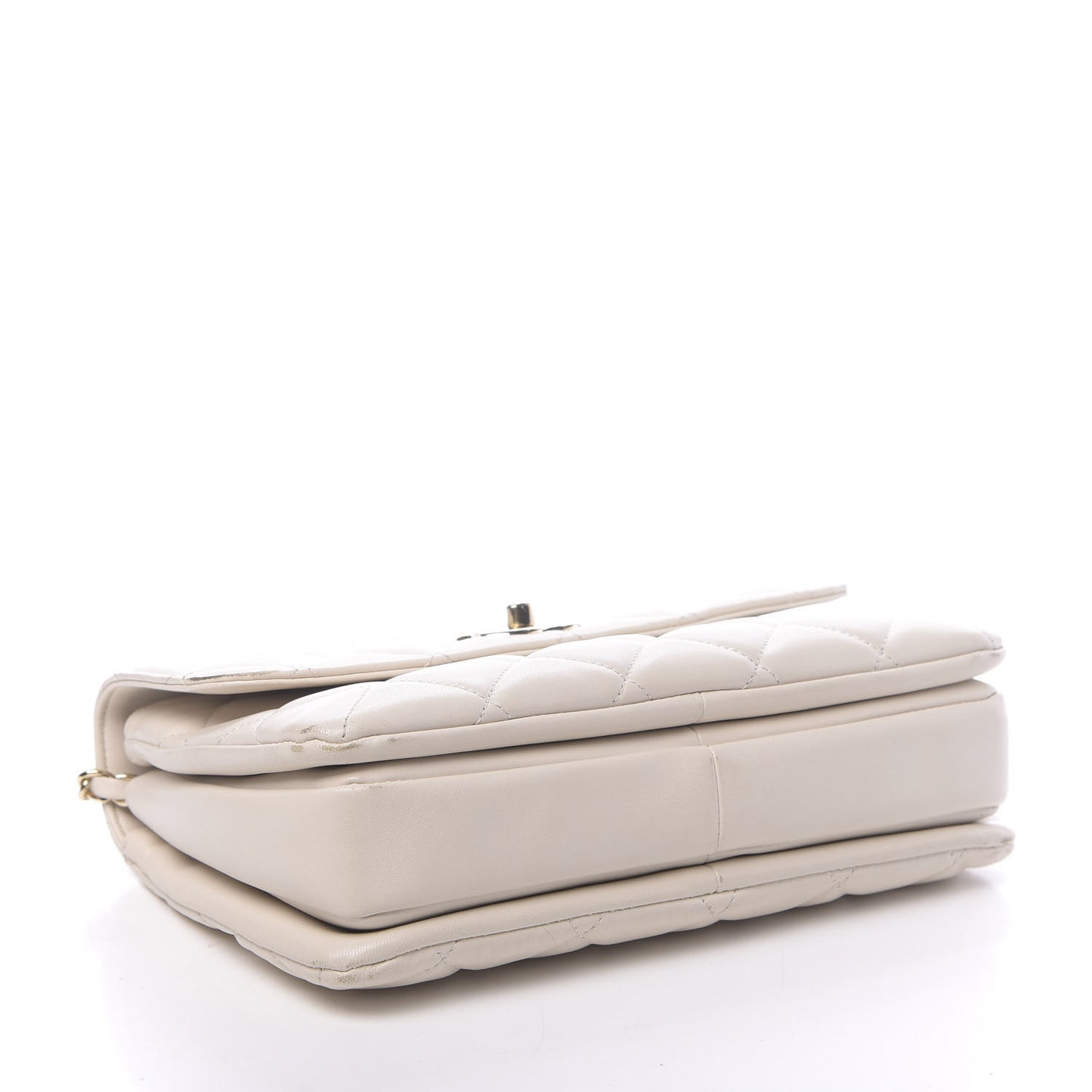 Lambskin Quilted Small Trendy CC Dual Handle Flap Bag Grey