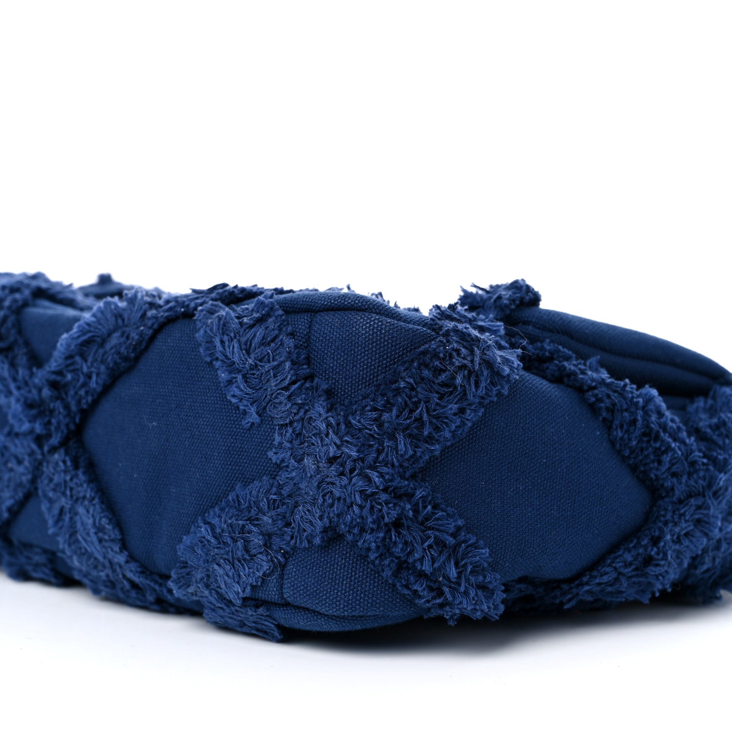 Cotton Canvas Quilted Medium Chanel 19 Flap Navy Blue