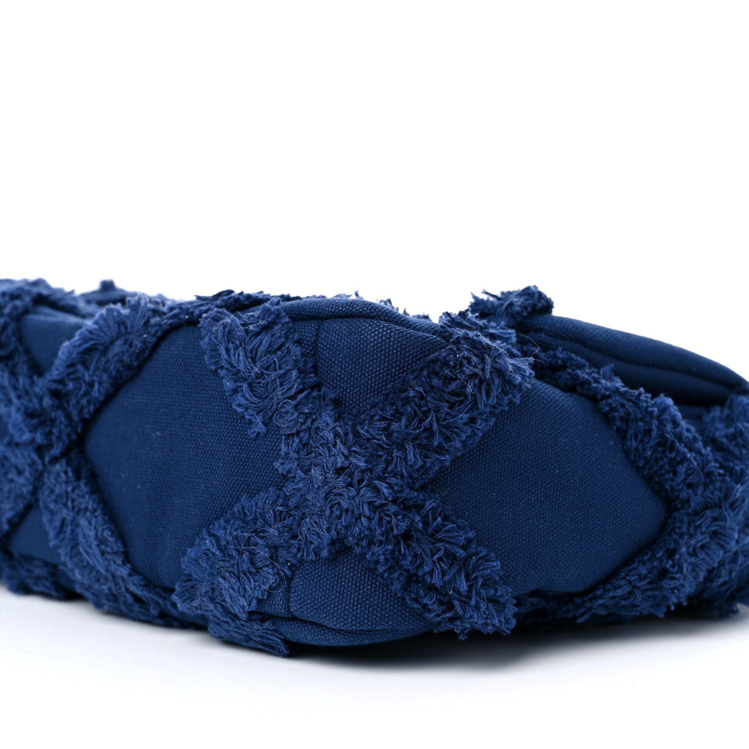 Chanel Cotton Canvas Quilted Medium Chanel 19 Flap Navy Blue 9 of 9