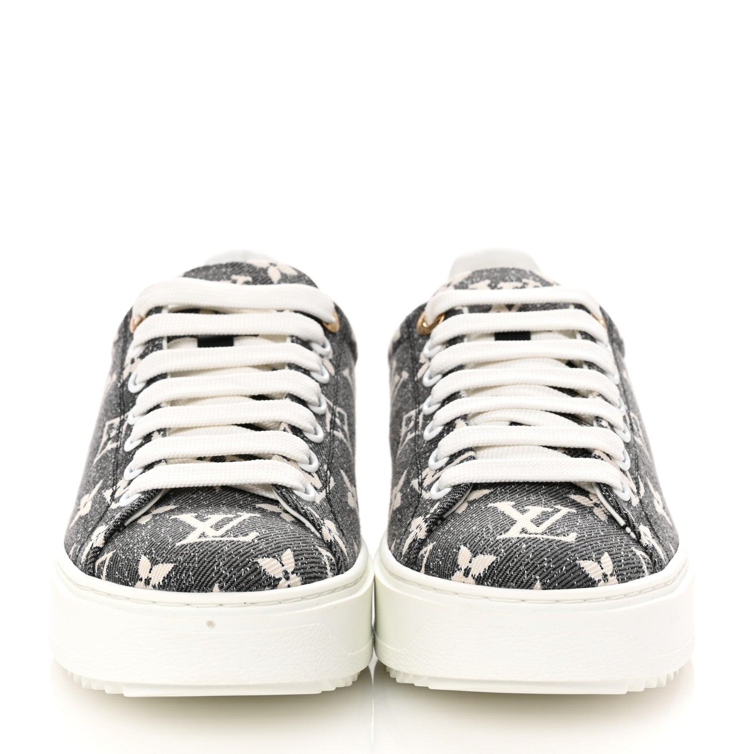 Louis Vuitton Denim Monogram Time Out Sneakers 36 3 of 11