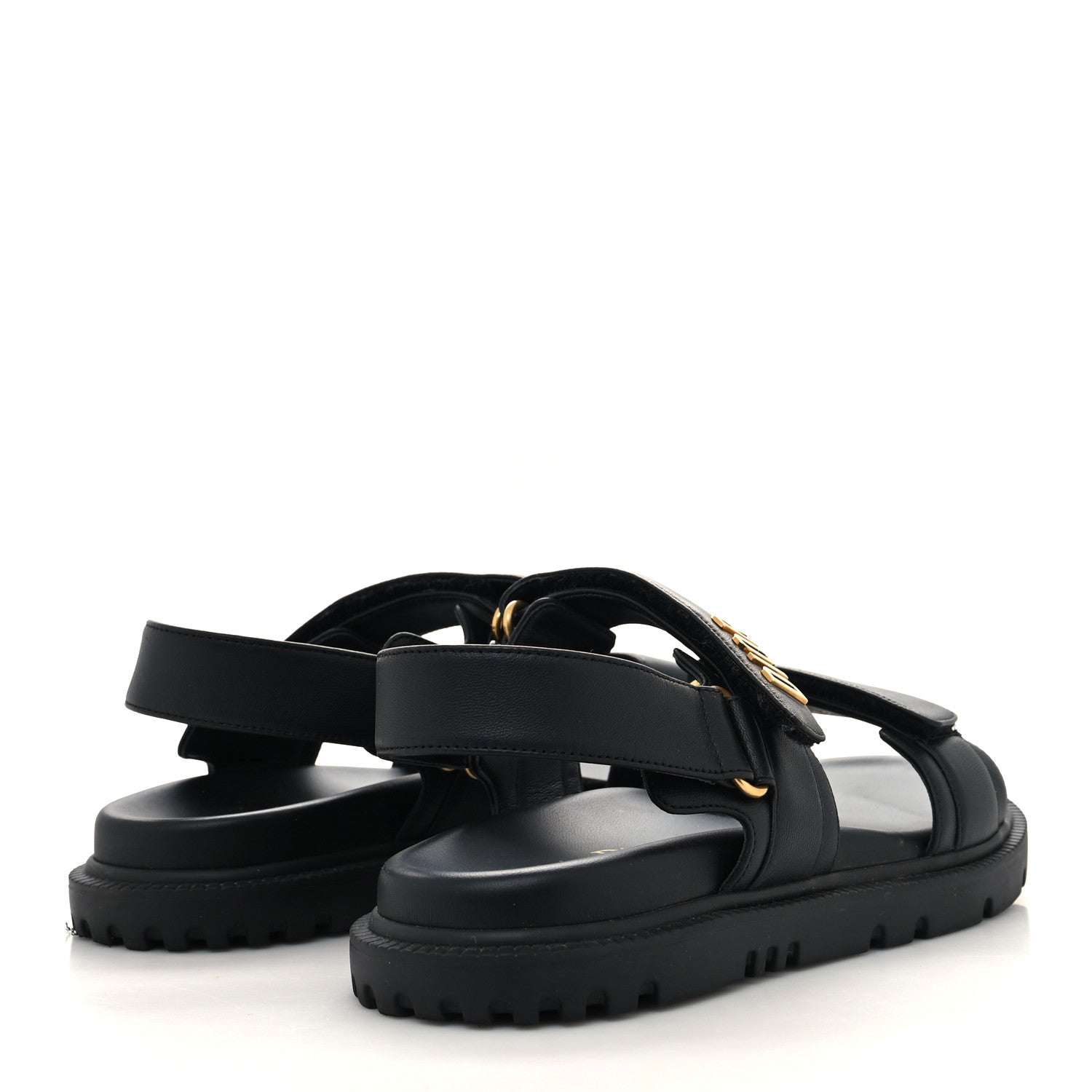 Christian Dior Lambskin Dioract 10mm Sandals 38 Black 4 of 7