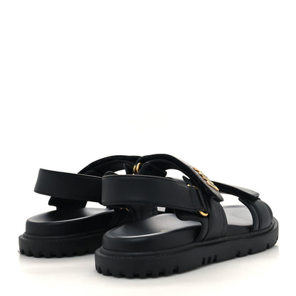 Christian Dior Lambskin Dioract 10mm Sandals 38 Black 4 of 7