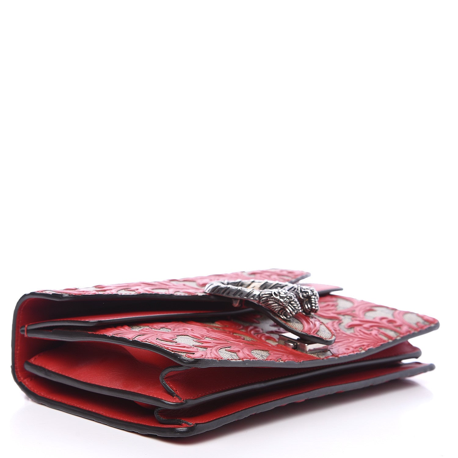 Gucci GG Supreme Monogram Arabesque Small Dionysus Shoulder Bag Hibiscus Red 3 of 14
