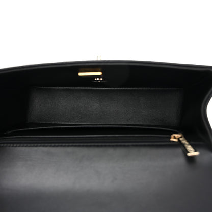 Chanel Lambskin Quilted Mini Top Handle Rectangular Flap Black 4 of 10