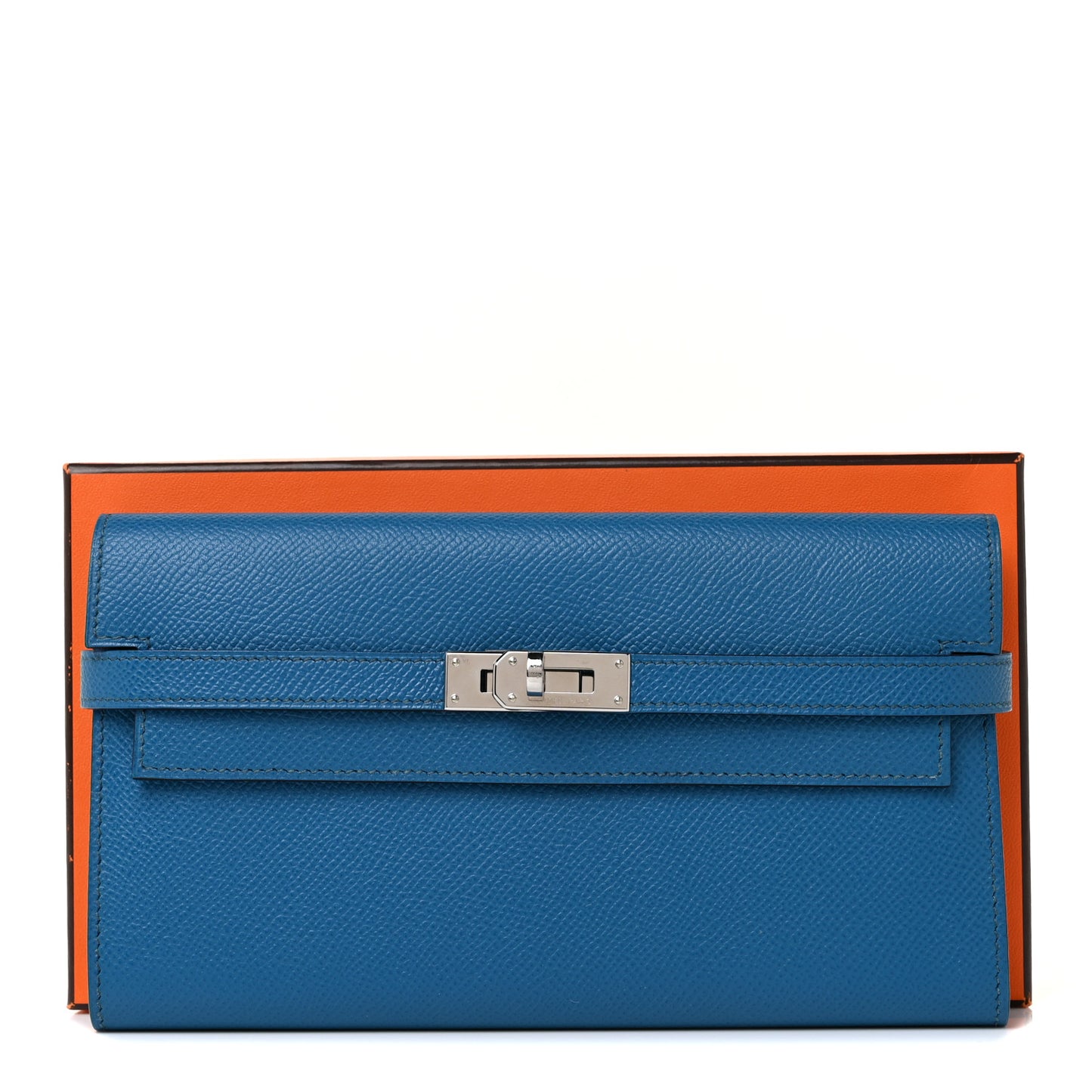 Epsom Kelly Longue Wallet Bleu Izmir
