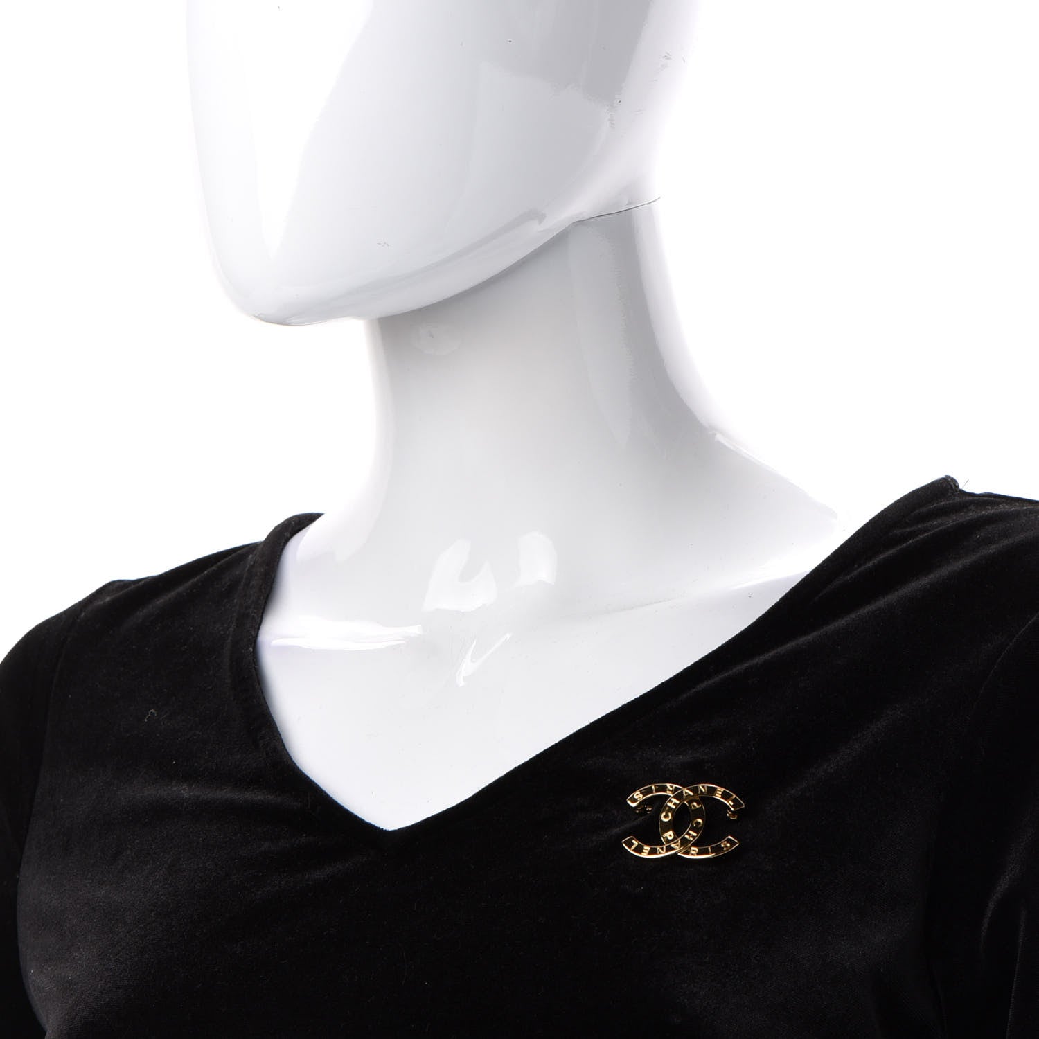 Chanel Metal Paris Button CC Large Brooch Gold 2 of 4