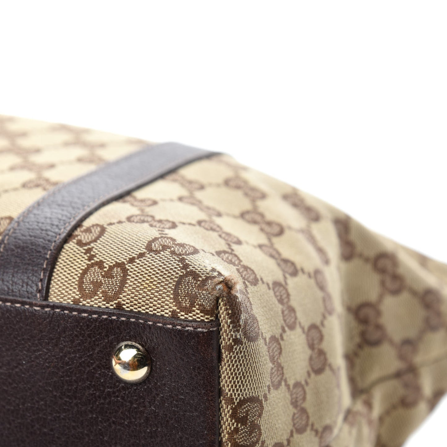 Monogram Medium Abbey Tote Dark Brown